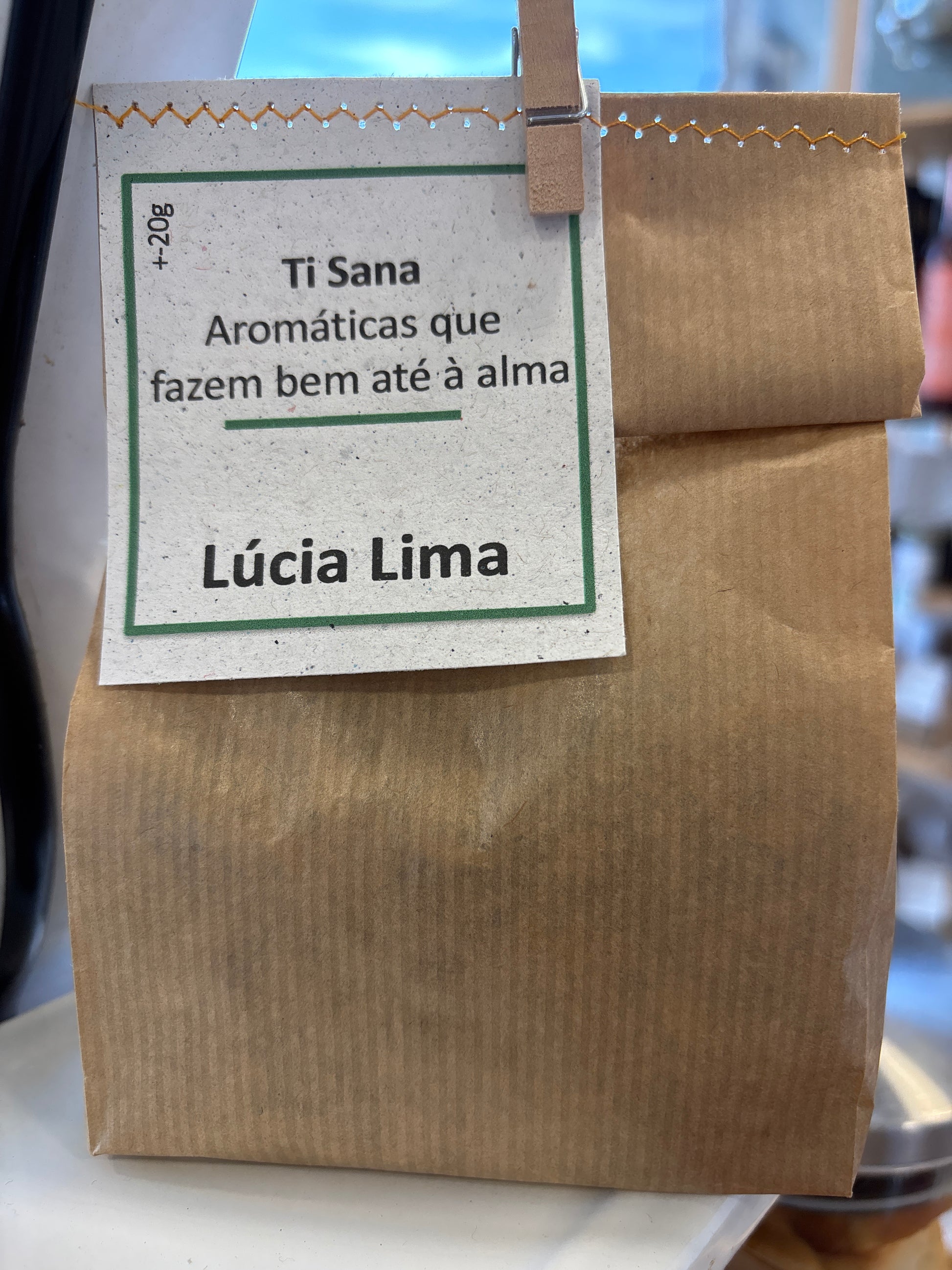 "Embalagem ecológica de infusão de tomilho-limão Ti Sana"