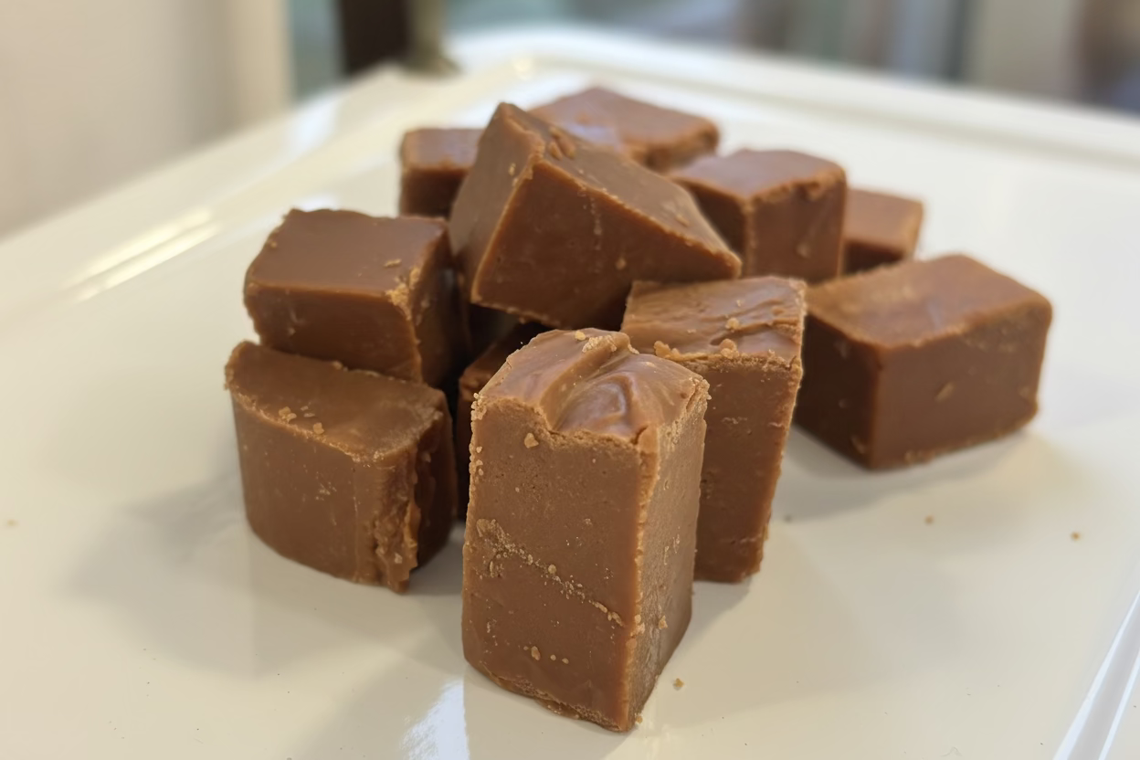 imagem artesanal do fudge de chocolate Tipicaria pronta para degustar