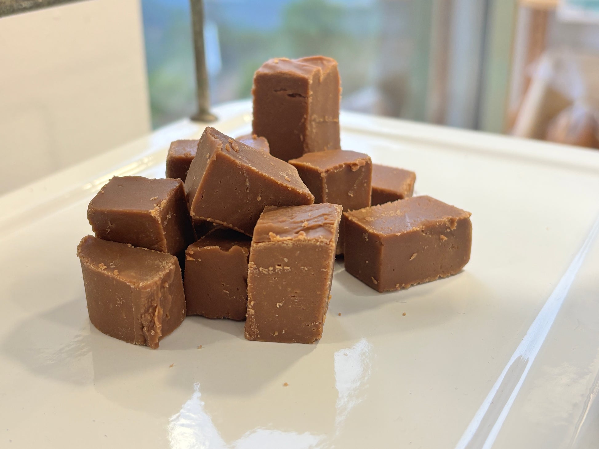 Quadrados de fudge de chocolate cremoso artesanal de Vila de Rei