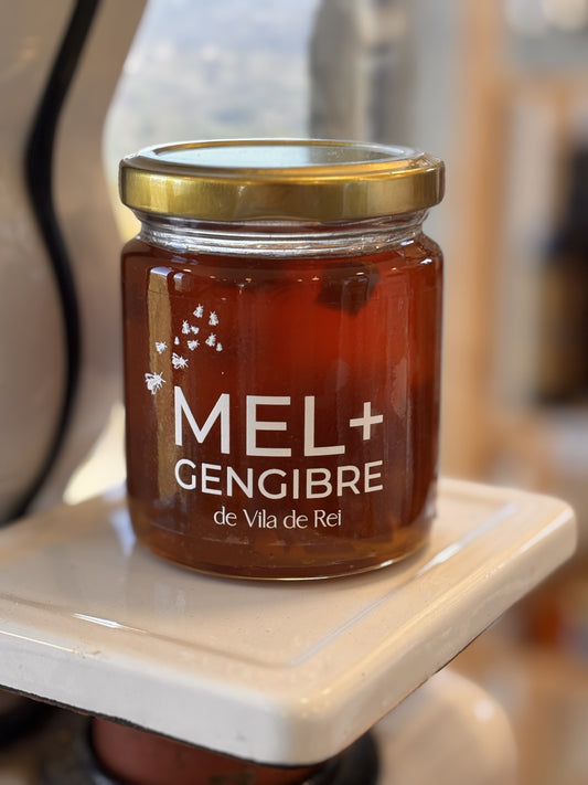 Frasco de Mel com Gengibre Artesanal Rosa dos Ventos 200g