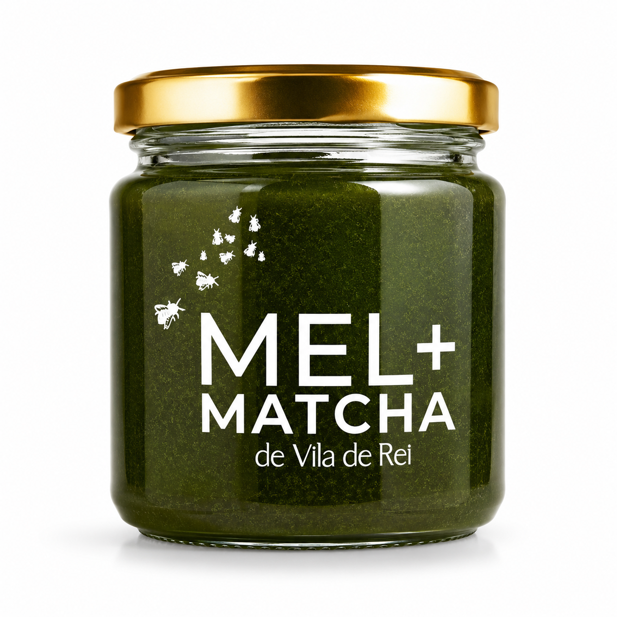 frasco de mel mais matcha 