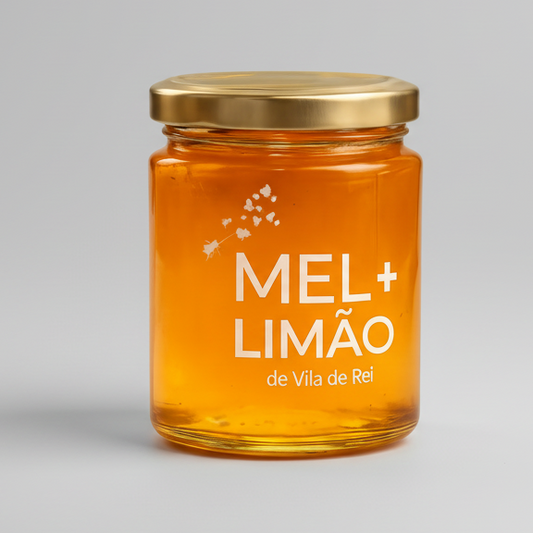 frasco de mel natural com limão regional de Vila de Rei 